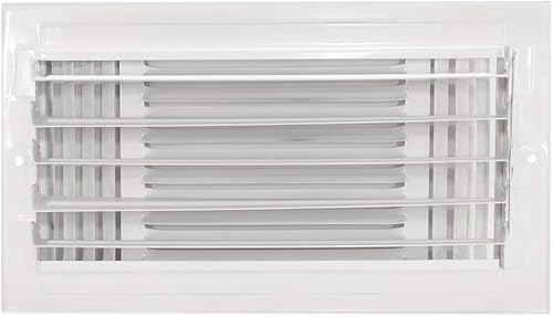 Miniatura 3 de EZ-FLO Cubierta de ventilación blanca de 12 x 6 pulgadas (apertura de conducto) y cubierta de ventilación blanca de 10 x 6 pulgadas (apertura de