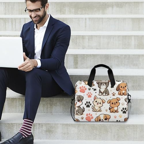Funda para portátil ALAZA con estampado de huellas de perro miniatura 3