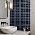 Tenedos Storm Blue 1 inch Square Wavy Floor Wall Porcelain Mosaic Pool Tile Backsplash for Kitchen, Bathroom Shower, Accent Decor (Box of 5 Sheets)