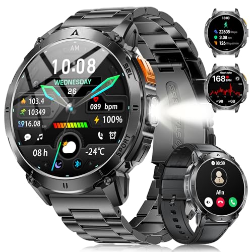 Recopilación de smartwatch con camara los más recomendados. 44 Reloj Inteligente Smartwatch Hombre 1.62' HD,Llamadas Bluetooth,100 Modos Deportivos,Impermeable 5ATM, Monitor Ritmo Cardíaco y Sueño,Batería de 7 Días,Compatible iOS y Android...