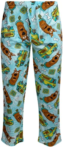 Mens Pajama Pants - Scooby-Doo Pajama Pants Men Sleep PJ Mens Lounge Pant with Pockets PJs Sleepwear (S-XL)