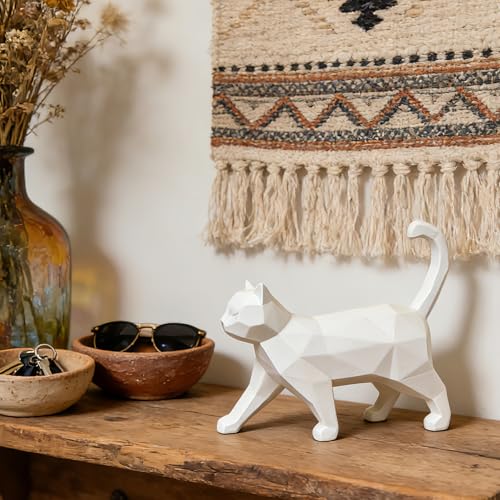 Figura Decorativa Estatua Gato Geométrico en Resina miniatura 4