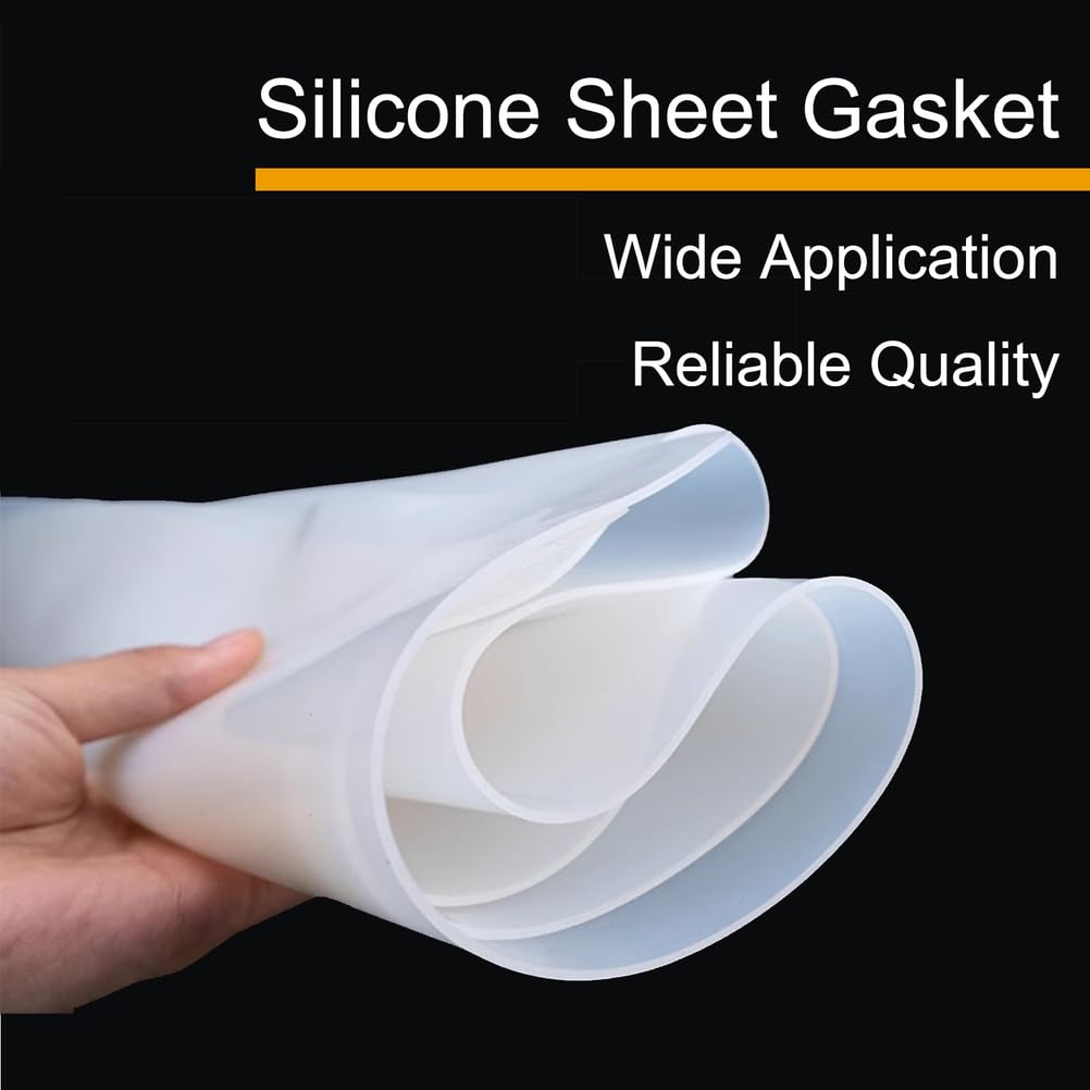 Guarnizione in Silicone ad Alta Resistenza al Calore, Foglio di Gomma Flessibile e Impermeabile per Isolamento e Tenuta, Ideale per Forno, Motore e Cucina,0.6m*1.2m*4mm
