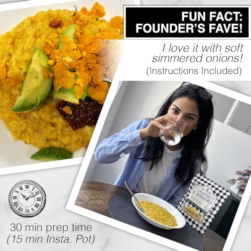 Image of Jain Family Foods - Bengali Kitchari | DIY Indian Meal Kit | Authentic Spices + Yellow Lentils | Plant-Based, Zero Preservatives, Woman-Owned | Easy Steps, Stove or Instant Pot | 3 Meals