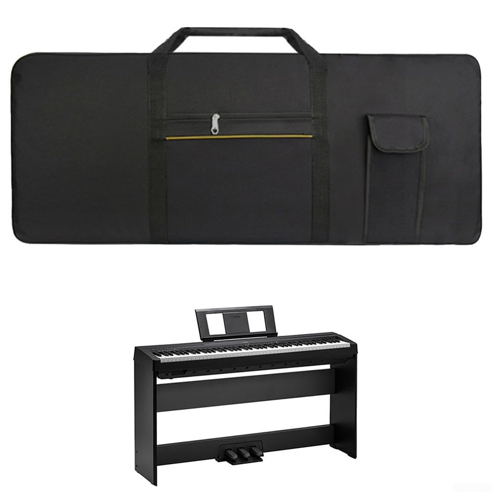 Custodia tastiera 61 tasti, tessuto Oxford 420D, borsa per pianoforte professionale a doppia tasca, borsa impermeabile organo elettronico portatile, Custodia imbottita, Copertura Tastiera Pianoforte