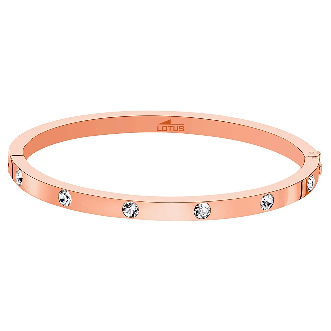 LOTUS STYLE Pulsera Acero Inoxidable Mujer LS1846-2/3 - Sofisticado Brazalete con Pulido y Acabado Refinado - Pulsera Dorada 6,1 cm - Regalo de Cumpleaños - Aniversario - Ocasiones Especiales