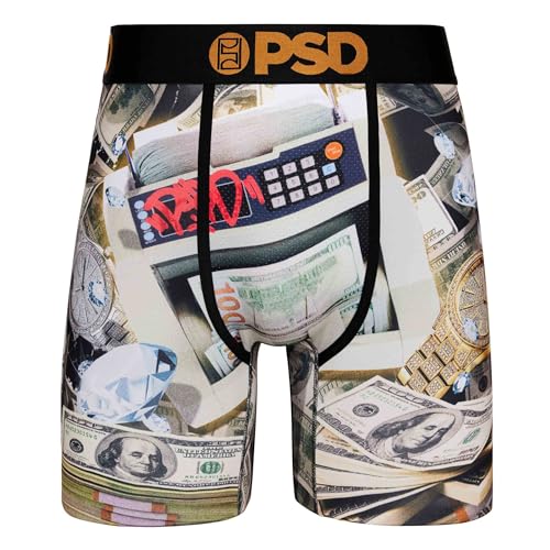 PSD Men's Boxer Briefs - Counting Stacks, 7 Inch Inseam, Moisture-Wicking, 4-Way Stretch, Boxer Briefs for Men, Large2
