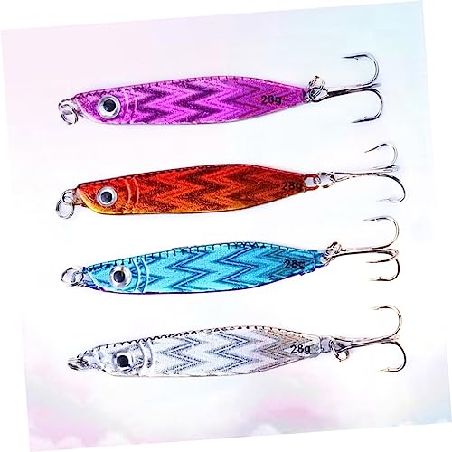 CLISPEED 4 Peças Iscas Em Forma De Peixe Realistas Iscas De Pesca Simulação Iscas De Pesca Peroladas