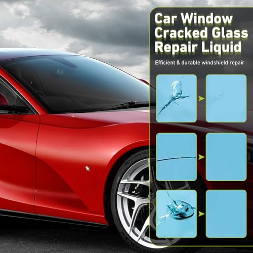 image for PEAKTOW Windshield Crack Repair Kit, 2 Bottles Cracked Windshield Repa