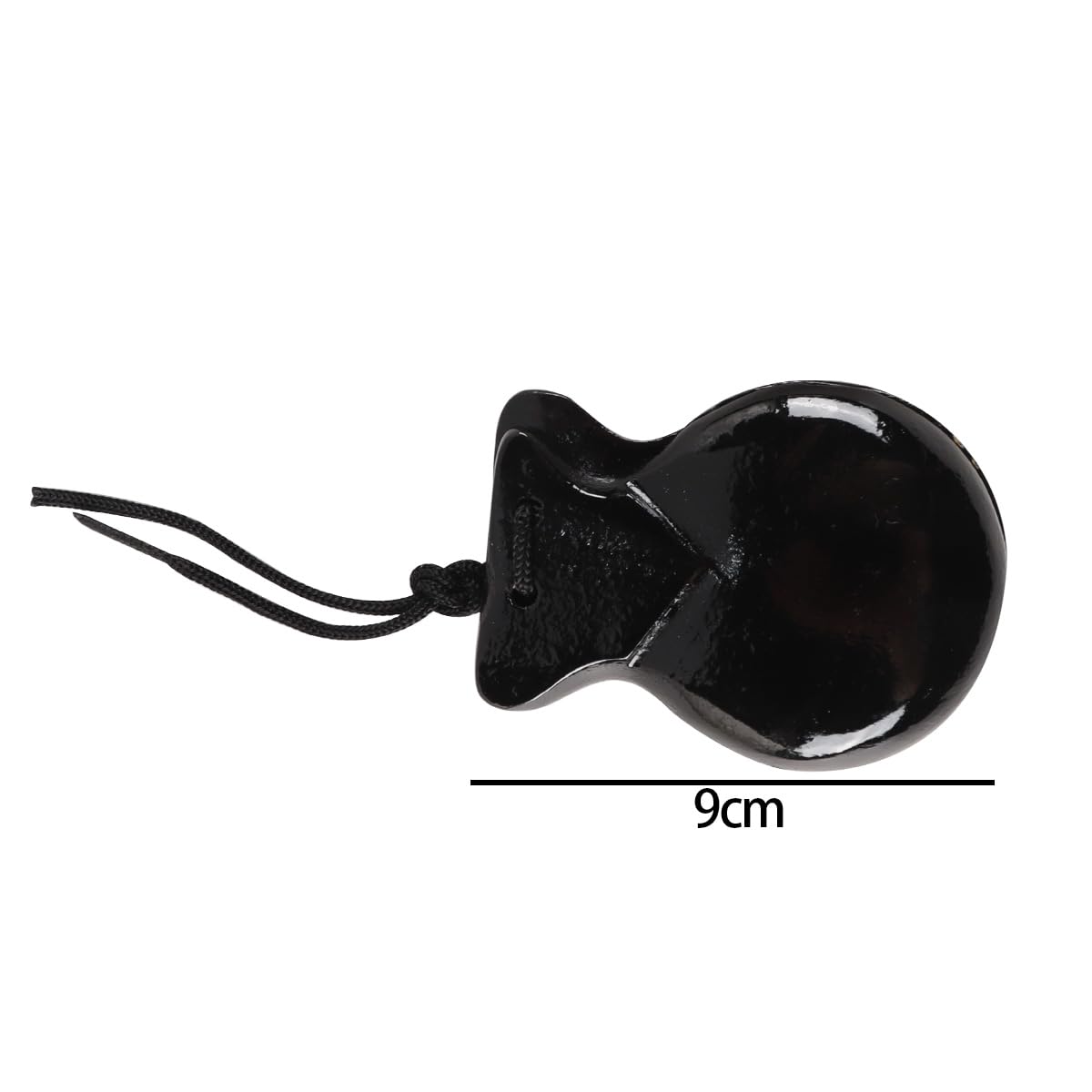 Enwye 2 Pcs Wooden Castanets Spanish Handmade Traditional Hand Percussion Wood Finger Castanets Musical Percussion Instruments Rhythm Clap Boards Souvenir Black - Image 2