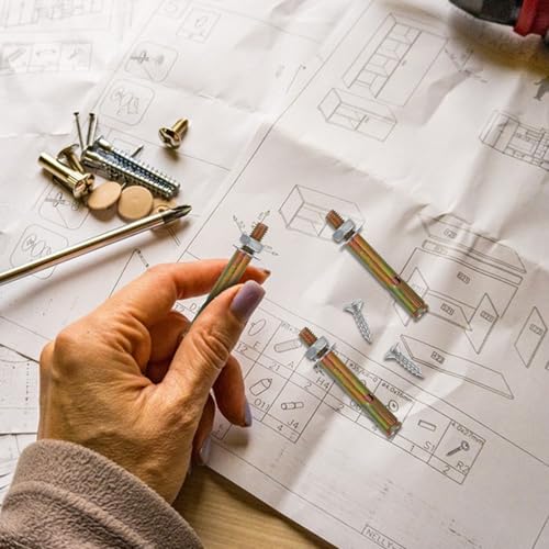 Pernos de expansión y anclajes DOITOOL de acero carbono, kit 8 piezas miniatura 4