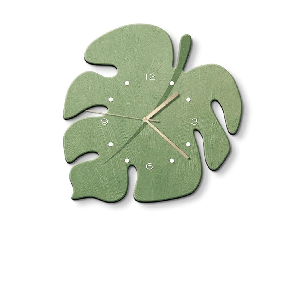 ZKALQECNF Living Room Minimalist Wall Clock, Creative Decoration, Silent, Suitable For Living Room, Study, Bedroom(Green,Small)
