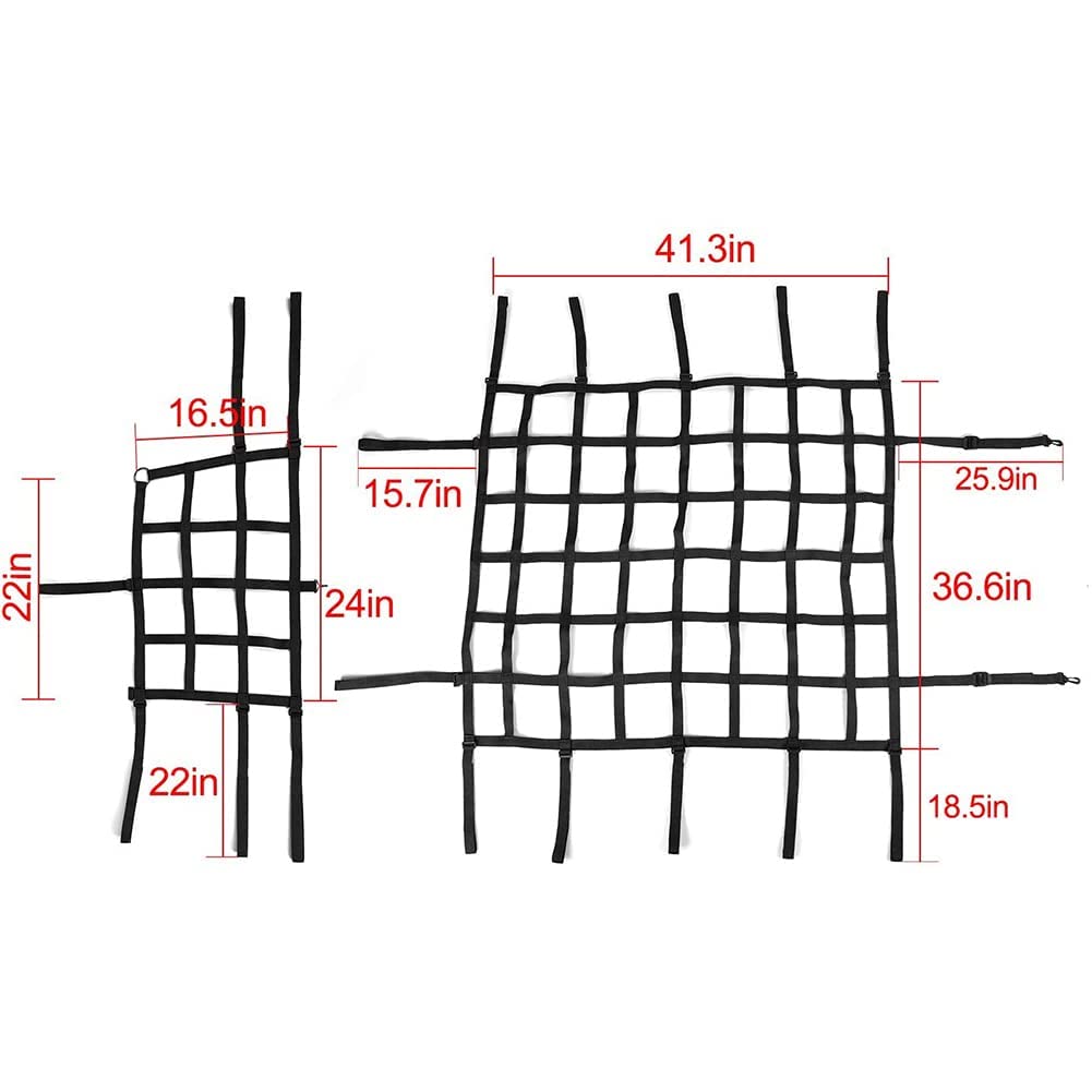 Mesh-Dach-Lastennetz, Rückhalteschutz-Lastennetz, Kofferraumnetz für Jeep Wrangler TJ 1997-2006