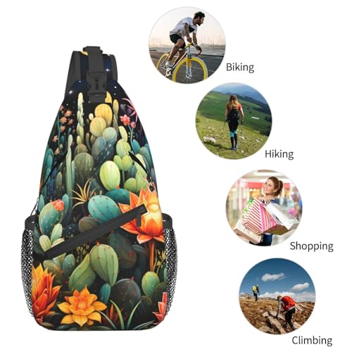 Mochila Pequeña de Hombro con Diseño de Cactus para Senderismo miniatura 6