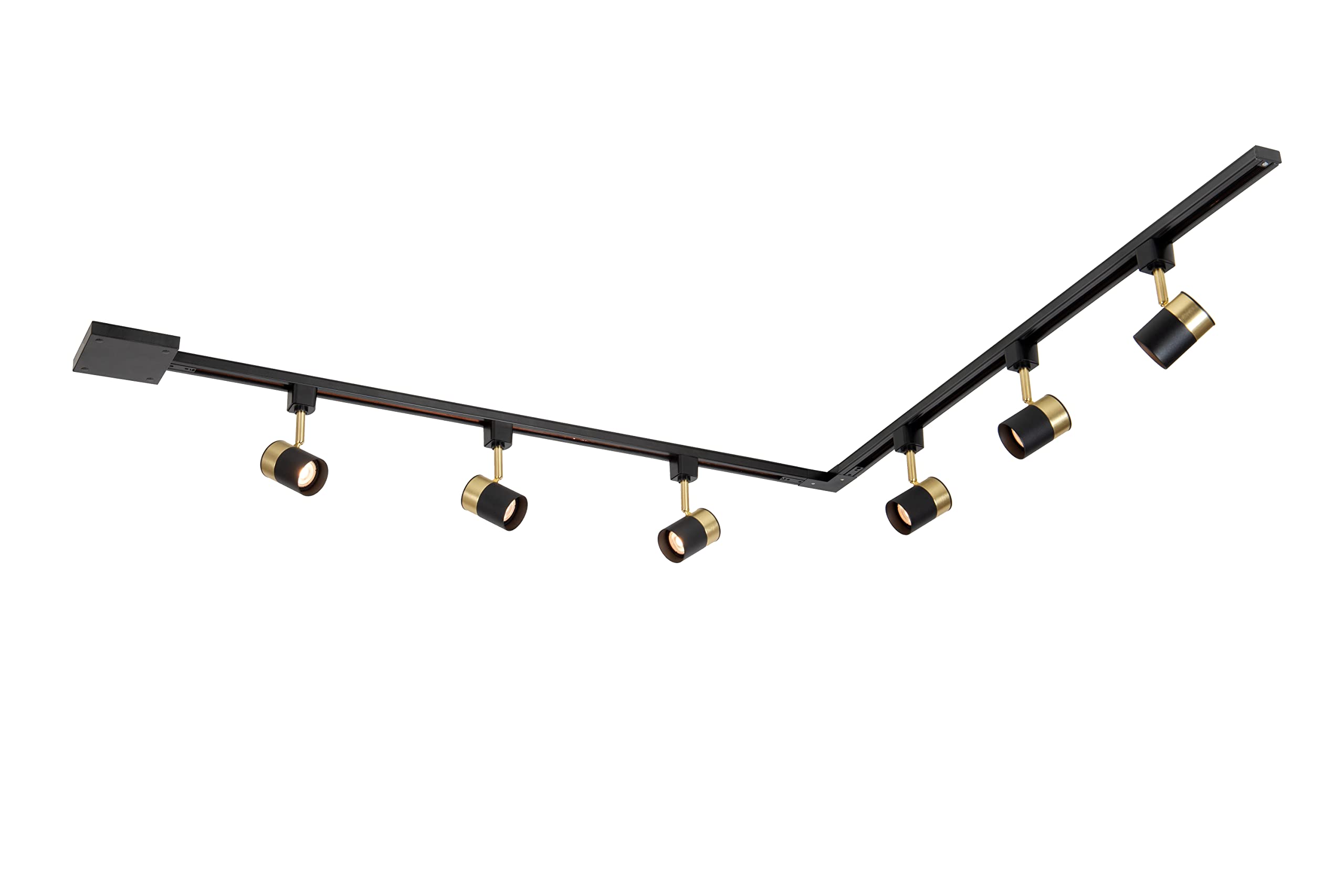 LUCIDE TRACK Starter Set - 1-Phasen Stromschienensystem/Stromschienenbeleuchtung - 2 Meter - 220V - Schwarz