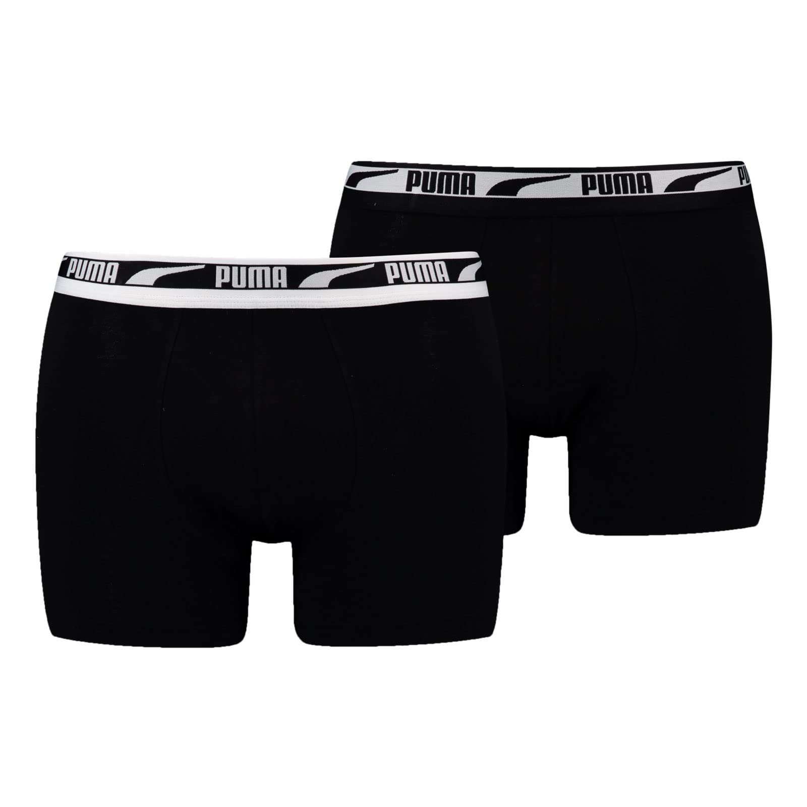 PUMA Herren Multi Logo Boxer, Black, M (2er Pack)