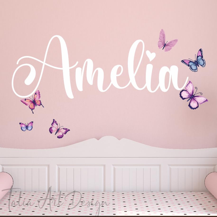 Butterfly Wall Decals For Girls Room, Vinyl Stickers To Decorate With 4 Color Package