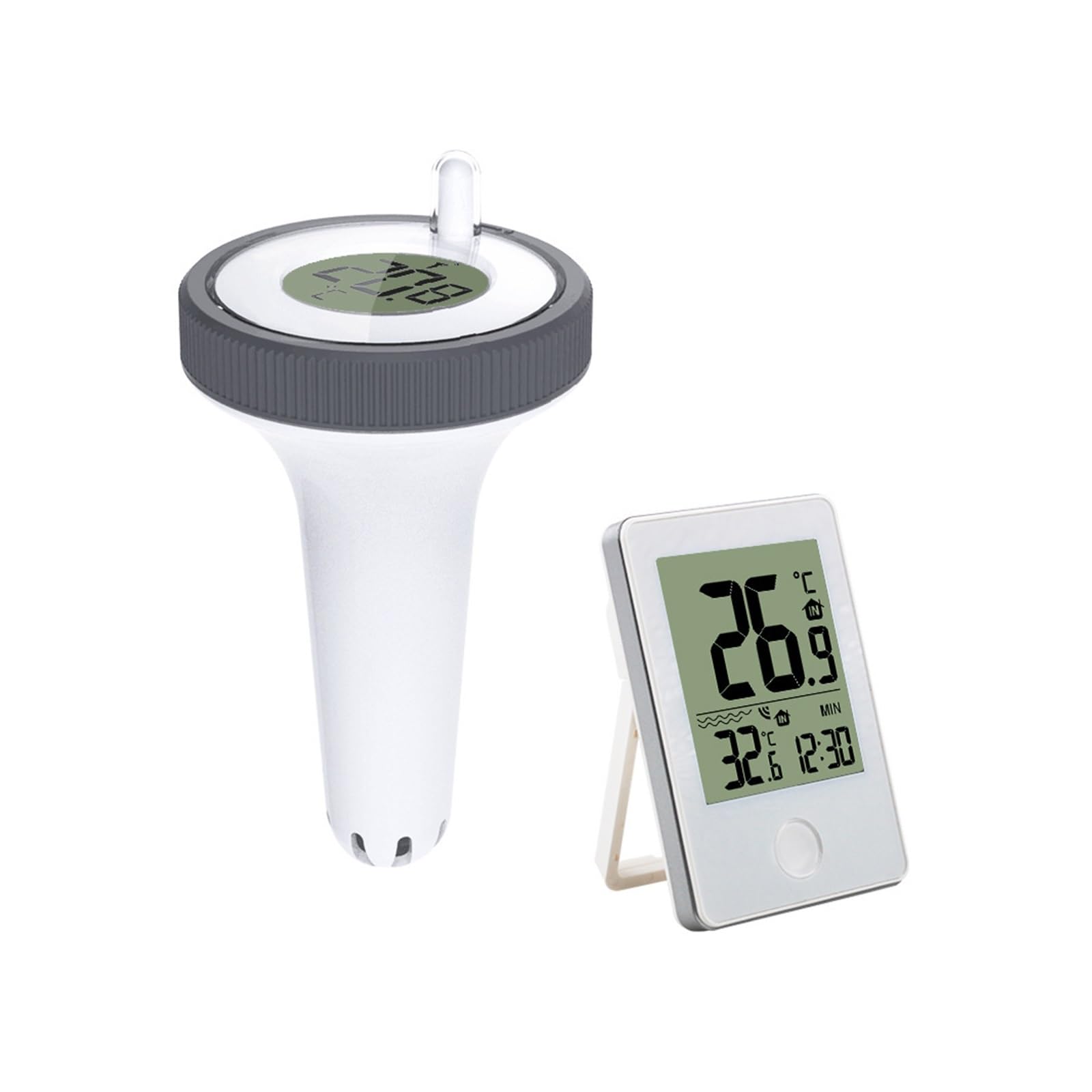 Termometro Digitale con connessione Wireless, Display LCD, termometro Galleggiante for Esterni, for Piscine, bagni, acquari
