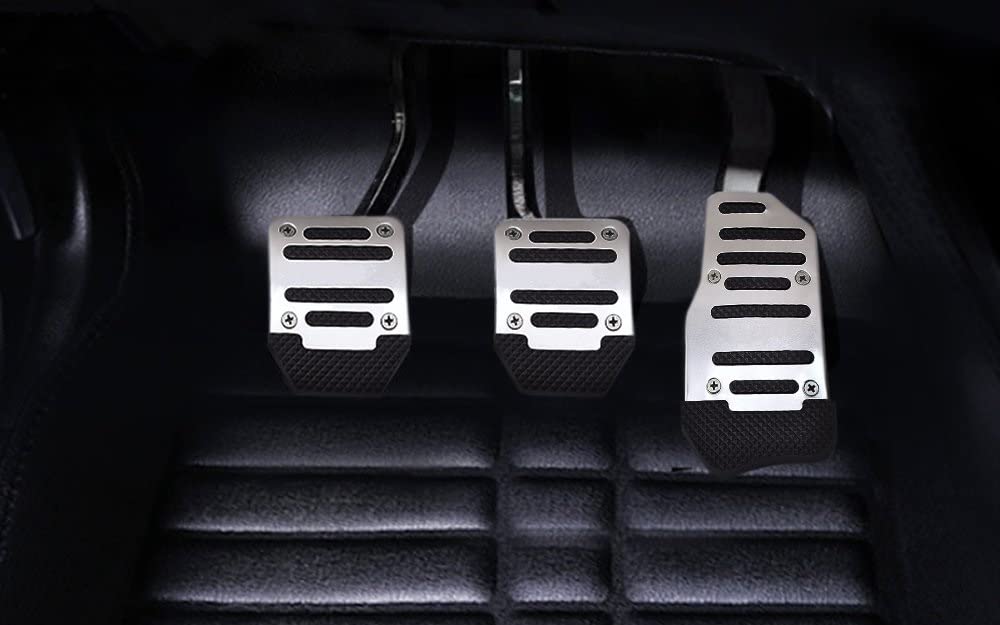 Kit Pedali Sportivi In Acciaio Inox Per Suzuki Swift 2005-2016 E Jimny 2016-2019, Guida A Sinistra, Automatico, Antiscivolo, Set Da 2 Pezzi - 2