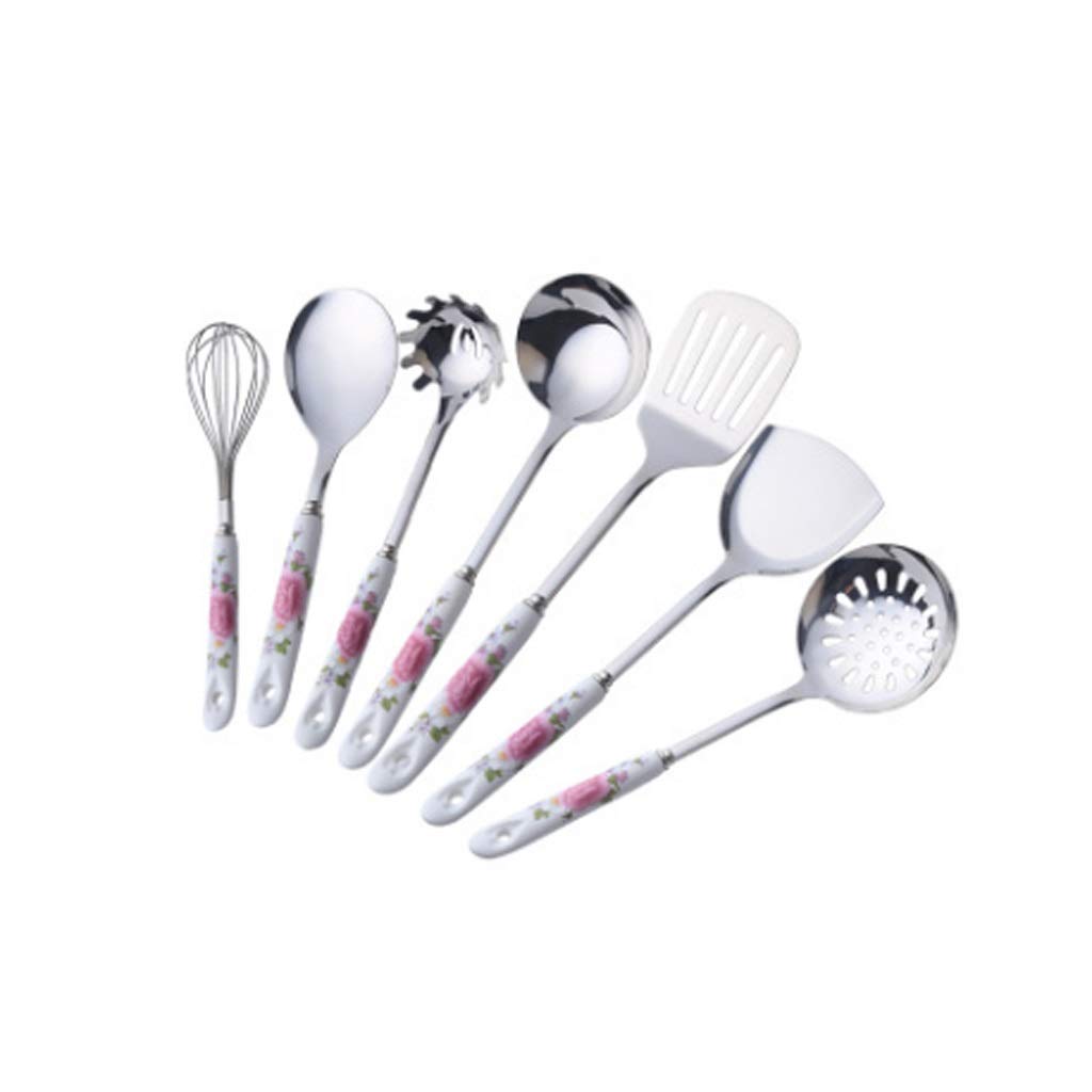 IUokLU Cooking Tools Cookware Cooking Stainless Steel Seven-piece Kitchenware Set Shovel Spoon Kitchen Cooking Tools Kitchenware Kit