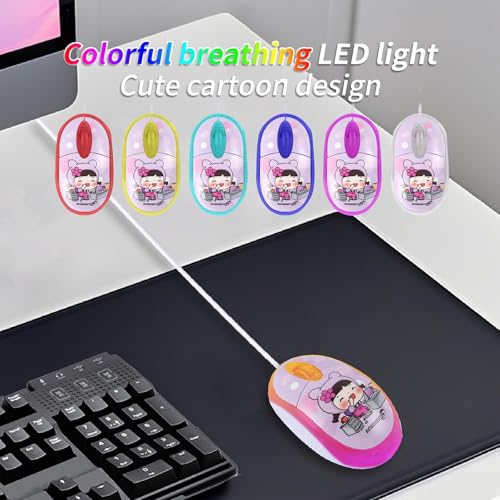 Souris USB Type-C silencieuse rose pour éliminer les bruits de clic sur MacBook - 3