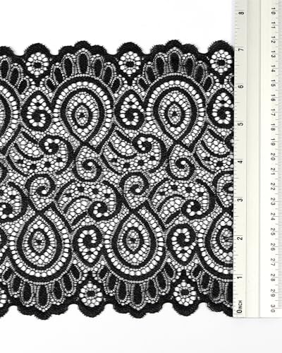 Alice Crafts 7 Inches By 5 Yards Stretch Sewing Lace Trim Fabric Elastic Ribbon Continuous Roll By Alice Crafts thumb #6