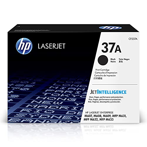HP 37A Black Toner Cartridge | Works LaserJet Enterprise M607, M608, M609 Series, LaserJet Enterprise MFP M631, M632, M633 Series | CF237A by HP - Used condition - US$152.52