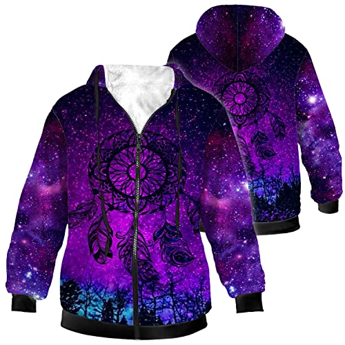 Hoodie for Men Women Winter Coats Fleece Jacket Zip up Warm