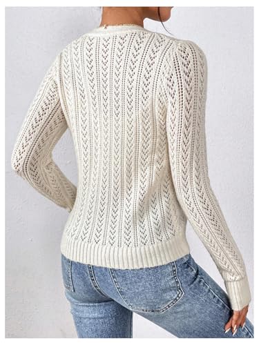 SOLY HUX Women's Button Down Knitted Cardigan Long Sleeve V Neck Sweater Outerwear Fall Clothes3