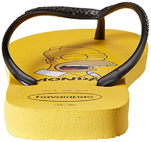 Chinelo Simpsons, Havaianas, Adulto Unissex, Amarelo Ouro, 37/38