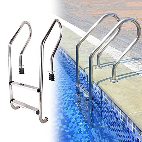 Escalera para piscina con 2 peldaños antideslizantes miniatura 1
