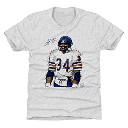 Walter Payton Youth Shirt (Kids Shirt 10-12Y Large Tri Ash) - Walter Payton Smile Chicago