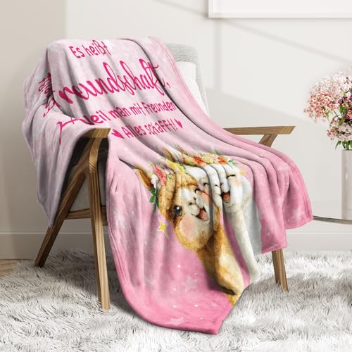 Juratar Sinnvolles Beste Freundin Geschenke, Freundschaft Geschenk – Lustige Decke Geschenk Freundin Geburtstag, Weihnachten, Abschluss, Aufmunterung oder als Seelenschwester Geschenke 157 × 132 cm