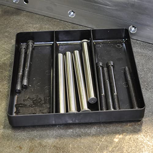 Image of Ernst Manufacturing Toolbox Tray: Stackable Tray in Orange with 3 Compartments - Ideal for Trades, Mechanics, Electricians, Plumbers, Household Use, Hobbies, and More - Heavy Duty - Made in the USA