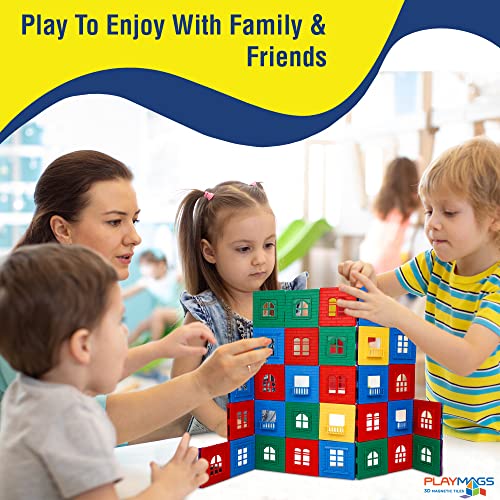 Playmags Carreaux aimanté bâtiment (60 Pcs Tiles Set) – Image 5