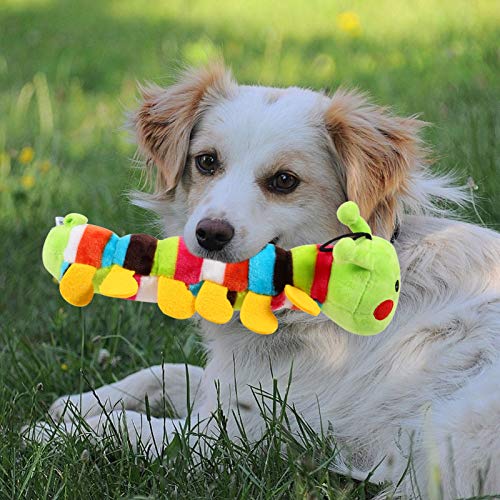 VILLCASE 2 Peças de Brinquedo de Cachorro Estridente Lagarta de Pelúcia Brinquedo de Cachorro Brinqu