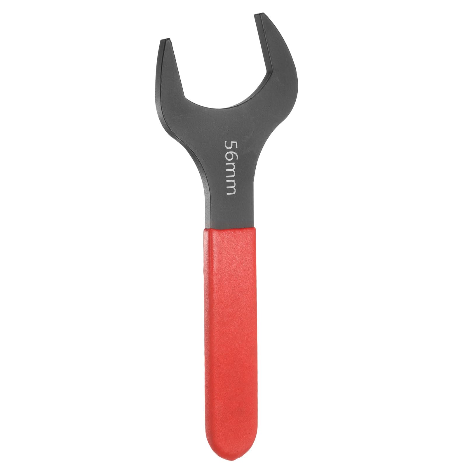 sourcing map Single Open End Wrench 56mm Metric 15 Degree Offset Angle U-Shaped Open Ended Spanner Small Flat Head Blackening Wrench with Red Shank for Automotive Repair Furniture Assembly