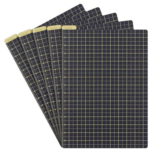 Thenshop 5 Pack A5 Yellow Pencil Board Reusable Notebook Accessory Flexibility Layout Grids Board with Ruler Scale