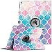 Fintie iPad Pro 12.9 Case - 360 Degree Rotating Stand Case with Smart Protective Cover Auto Sleep / Wake Feature for Apple Pro 12.9 (1st Gen 2015) / iPad Pro 12.9 (2nd Gen 2017), Moroccan Love