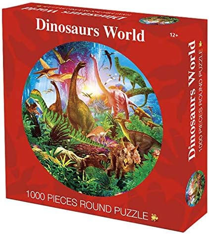 Bension Bear 1000 Piece Round Puzzle Dinosaurs World Jigsaw Puzzle Kids Adult