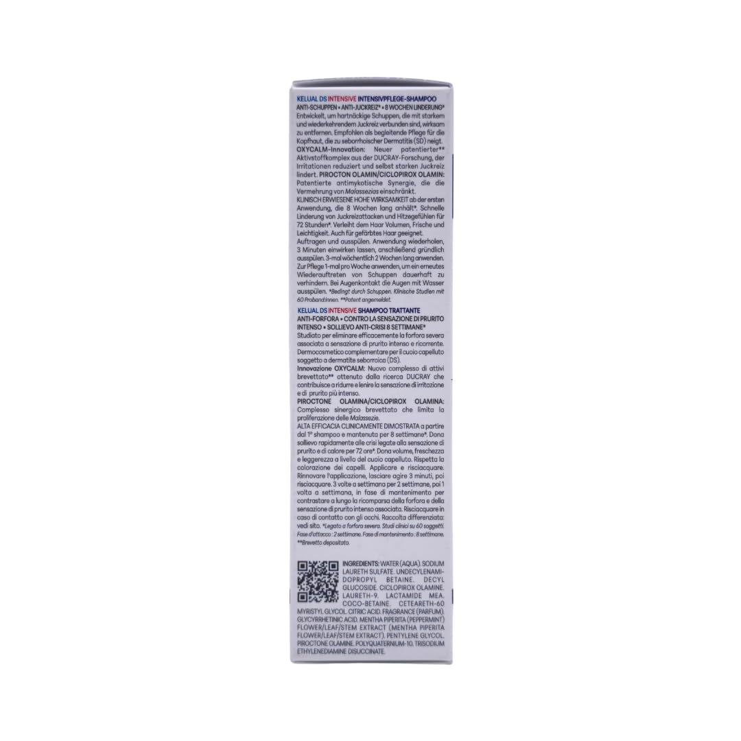 Kelual DS Intensive Anti-Schuppen Intensivpflege-Shampoo 100 ml | für schuppenanfällige & fettige Kopfhaut | bei Juckreiz & Schuppen | auch für gefärbtes Haar | mit Pharma Perle Duschgel (3x)