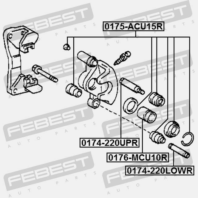 Amazon.com: Cylinder Piston (Rear) Febest 0176-MCU10R Oem 47731 