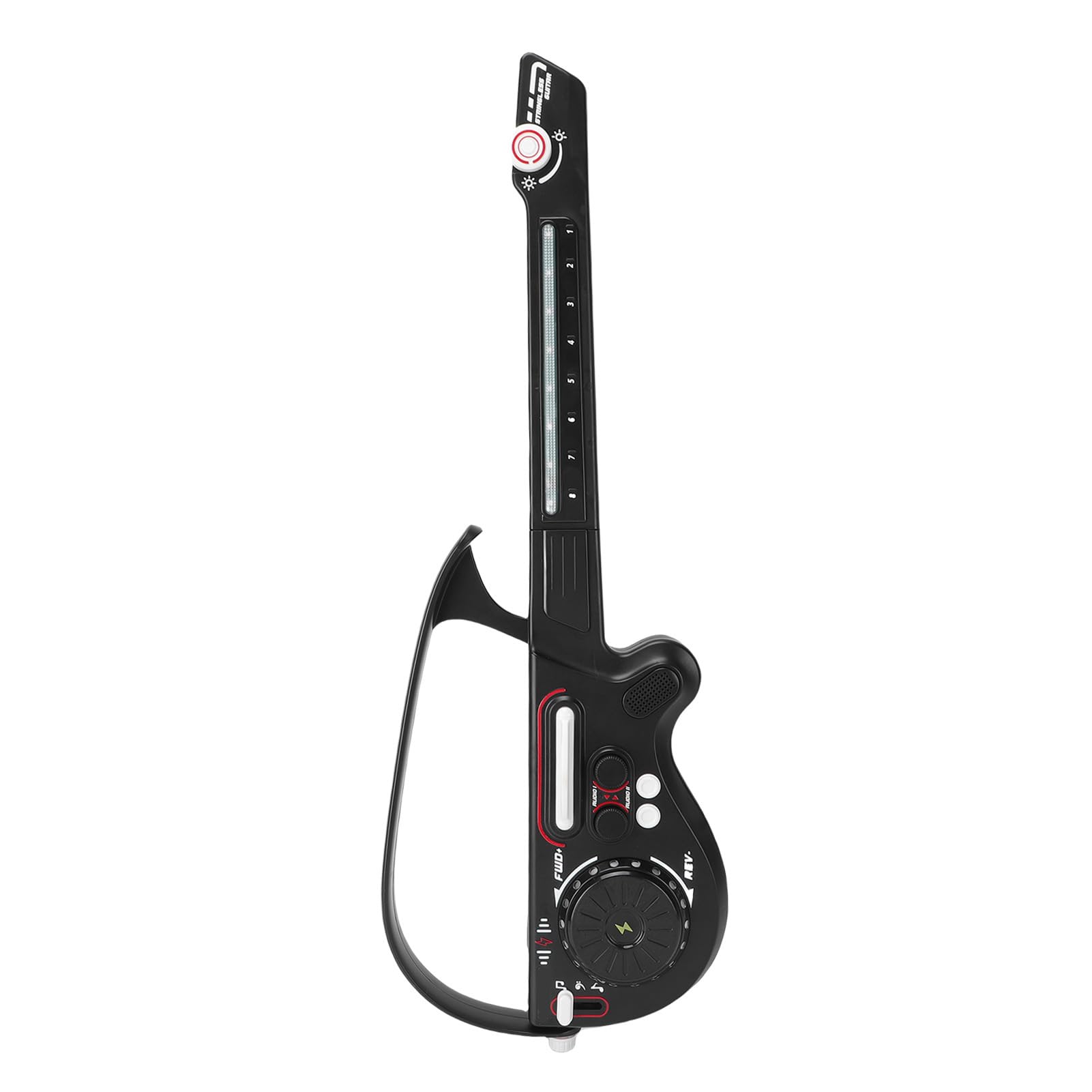 Topiky Gitarrenspielzeug, Bluetooth, Faltbare, Schnurlose Gitarre, Musikinstrument für Kleinkinder, Tragbare E-Gitarre mit Klaviertasten, Geschenk für und Mädchen Im Alter von 3–12 Jahren (Black)