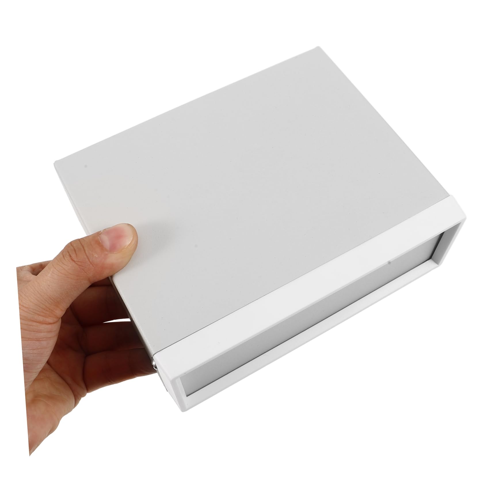 Hemobllo Scatola Di Progetto Elettrico in Metallo Grigia 50x150x120mm Pannelli Frontale e Posteriore Resistente Per Dispositivi Elettronici e Progetti Diy