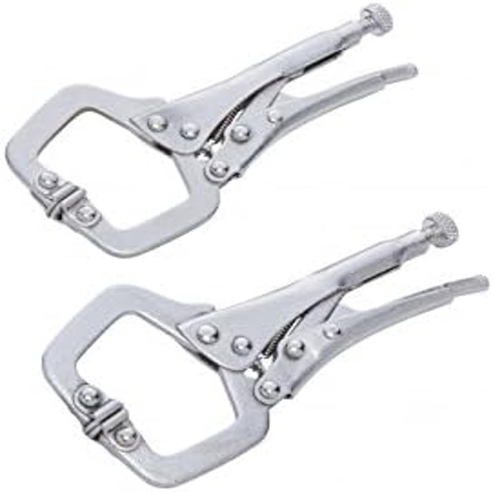 Blue Spot 6526 Mini Locking C Clamp, Silver, Set Of 2 Piece - 5028734065268