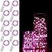 Produktbild HYAL LUZ 10 stück 2m fairy light 20 LED batterie betrieben fee schnur-licht-wasserdichter kupferdraht starry schnur für DIY Hochzeitsfeier Weihnachtsdekoration (pink)