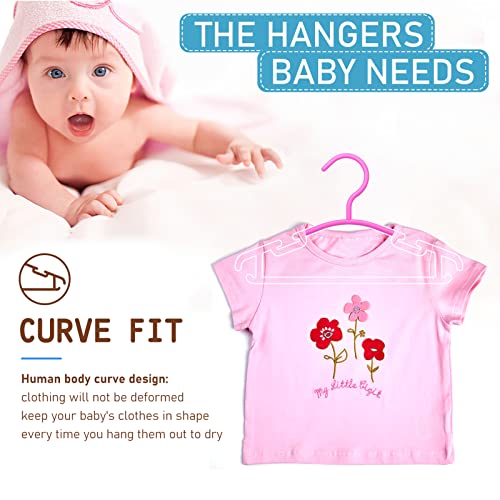 Veelot Baby Clothes Hangers, Plastic Toddler Clothes Rack, Baby Hangers For Closet, Children's Clothing Organizer 120 Pieces-Color Mixing #TOP4