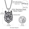 Richsteel Viking Necklace for Men Wolf Pendant Necklaces Boys Chain Norse Mens Jewellery #5