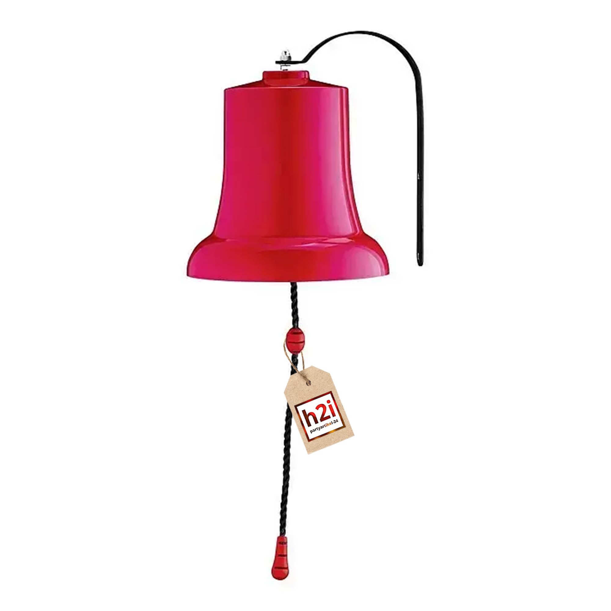 h2i Campana da gioco per casetta e torre da gioco | Campana in plastica resistente alle intemperie | Rosso
