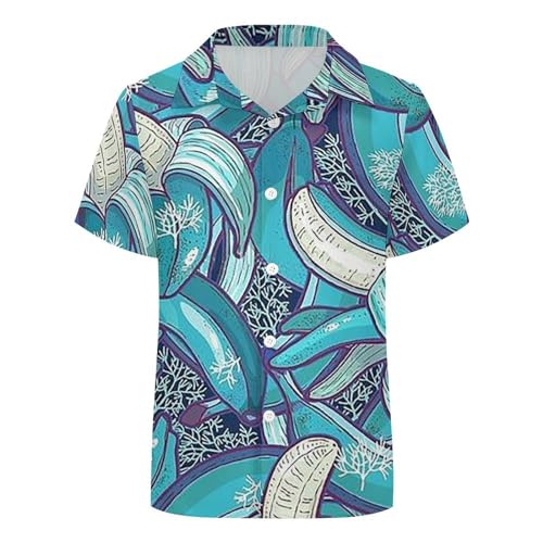 Boys Octopus Hawaiian Shirt Short Sleeve Casual Button Down Shirts Cute Summer Beach Shirts Tops for Kids Teens4